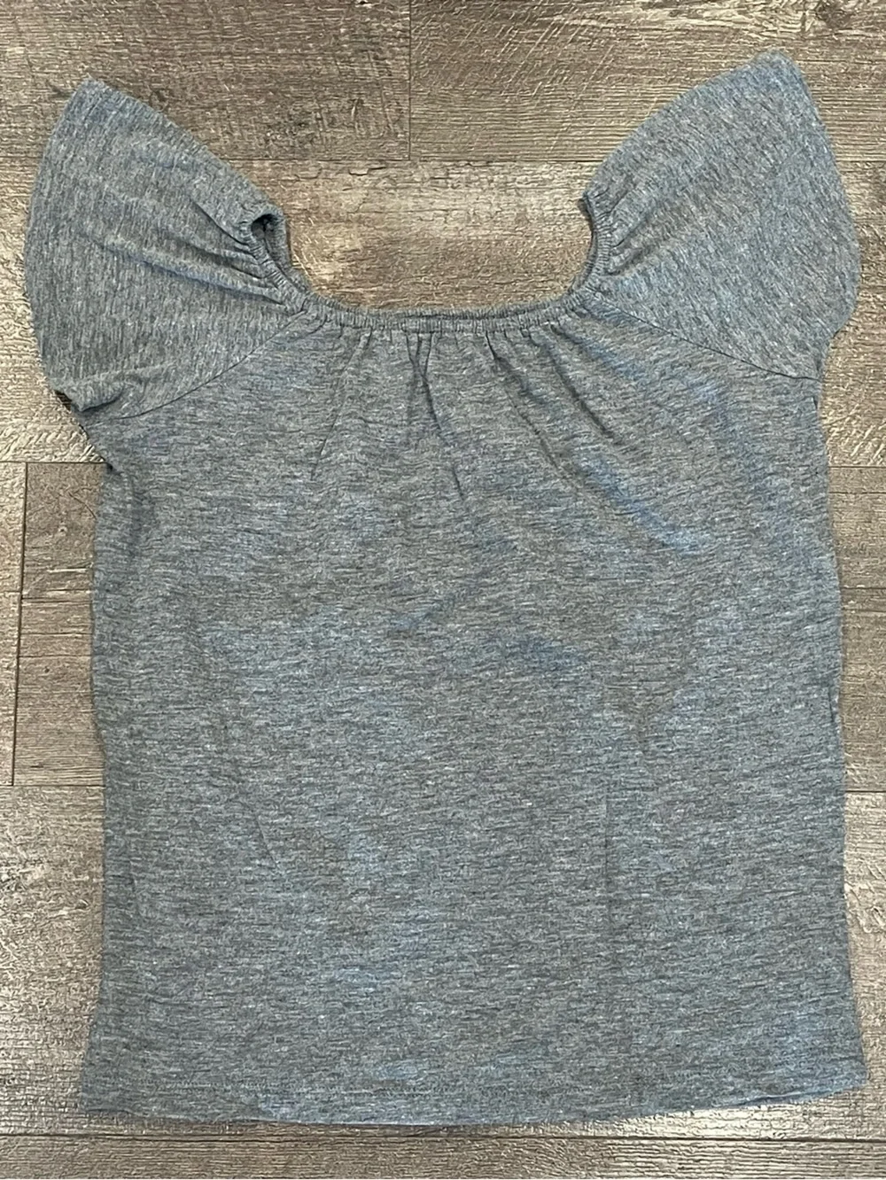 Old Navy Girls’ Heather Gray Flutter Sleeve Scoop-Neck Softest Tee Size L 10-12